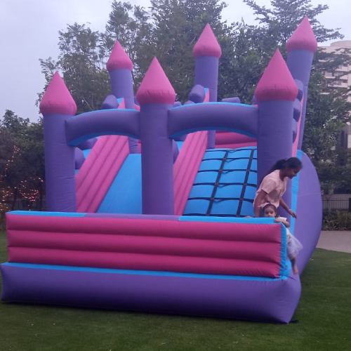 Pink purple bouncy on rent (Delhi, Gurugram, Udaipur)